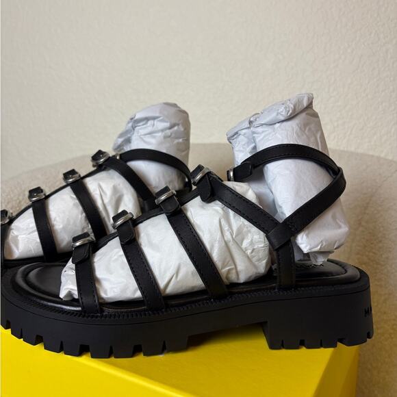 Marc Jacobs Black Strappy Buckle Sandals 37 - Picture 7 of 7